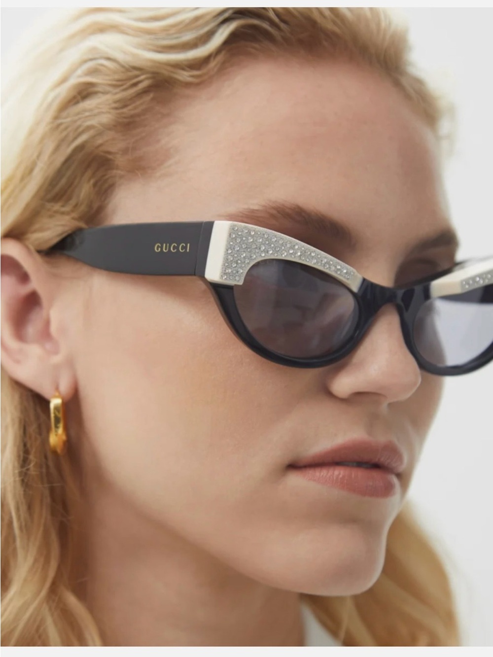 GUCCI  crystal embellished cat eye sunglasses
